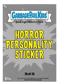 2019 Topps Garbage Pail Kids: Revenge of Oh, the Horror-ible! - Black Light #7b Horace Host Back