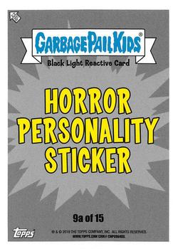 2019 Topps Garbage Pail Kids: Revenge of Oh, the Horror-ible! - Black Light #9a Alfred Presents Back
