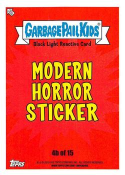 2019 Topps Garbage Pail Kids: Revenge of Oh, the Horror-ible! - Black Light #4b Bob A. Dook Back