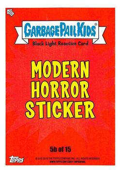 2019 Topps Garbage Pail Kids: Revenge of Oh, the Horror-ible! - Black Light #5b Sid Malicious Back