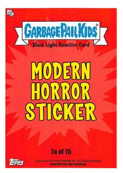 2019 Topps Garbage Pail Kids: Revenge of Oh, the Horror-ible! - Black Light #7a Crazed Kathy Back