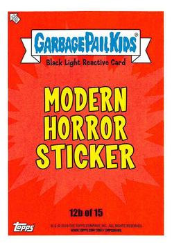 2019 Topps Garbage Pail Kids: Revenge of Oh, the Horror-ible! - Black Light #12b Bad Habit Hannah Back