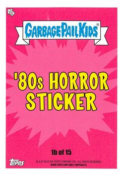 2019 Topps Garbage Pail Kids: Revenge of Oh, the Horror-ible! - Blood Splatter Yellow #1b R.I.P. Lee Back