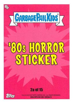 2019 Topps Garbage Pail Kids: Revenge of Oh, the Horror-ible! - Blood Splatter Yellow #2a Rhoda Rage Back