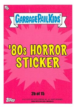 2019 Topps Garbage Pail Kids: Revenge of Oh, the Horror-ible! - Blood Splatter Yellow #2b Plymouth Murray Back
