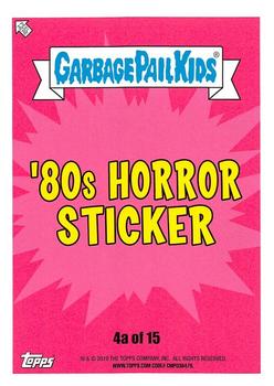 2019 Topps Garbage Pail Kids: Revenge of Oh, the Horror-ible! - Blood Splatter Yellow #4a Cu-Joe Back