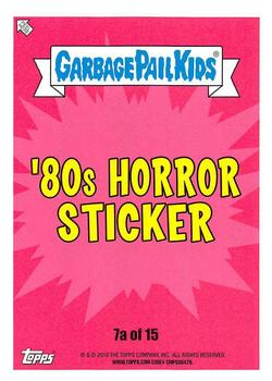 2019 Topps Garbage Pail Kids: Revenge of Oh, the Horror-ible! - Blood Splatter Yellow #7a Halloween Tre Back
