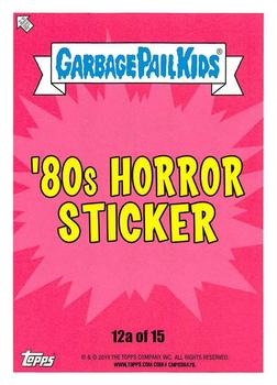 2019 Topps Garbage Pail Kids: Revenge of Oh, the Horror-ible! - Blood Splatter Yellow #12a Hypodermic Herbert Back