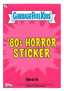 2019 Topps Garbage Pail Kids: Revenge of Oh, the Horror-ible! - Blood Splatter Yellow #15b Bobby Count Back