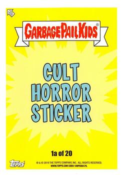 2019 Topps Garbage Pail Kids: Revenge of Oh, the Horror-ible! - Blood Splatter Yellow #1a Electric Alice Back