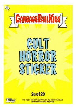 2019 Topps Garbage Pail Kids: Revenge of Oh, the Horror-ible! - Blood Splatter Yellow #2a Basket Casey Back