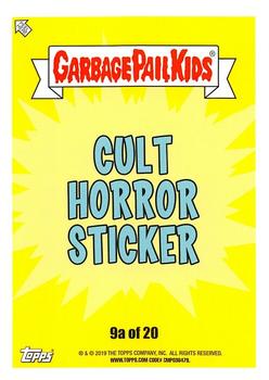 2019 Topps Garbage Pail Kids: Revenge of Oh, the Horror-ible! - Blood Splatter Yellow #9a Hans Cuffed Back