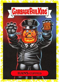 2019 Topps Garbage Pail Kids: Revenge of Oh, the Horror-ible! - Blood Splatter Yellow #9a Hans Cuffed Front