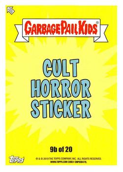 2019 Topps Garbage Pail Kids: Revenge of Oh, the Horror-ible! - Blood Splatter Yellow #9b Maniac Zac Back