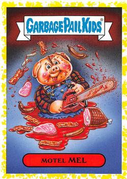 2019 Topps Garbage Pail Kids: Revenge of Oh, the Horror-ible! - Blood Splatter Yellow #10a Motel Mel Front