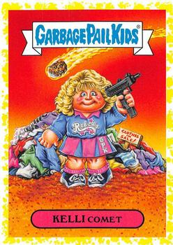 2019 Topps Garbage Pail Kids: Revenge of Oh, the Horror-ible! - Blood Splatter Yellow #12a Kelli Comet Front
