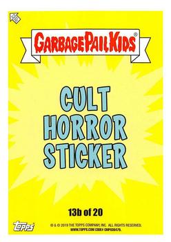 2019 Topps Garbage Pail Kids: Revenge of Oh, the Horror-ible! - Blood Splatter Yellow #13b Cavorting Columbia Back