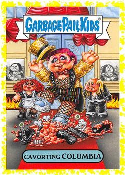 2019 Topps Garbage Pail Kids: Revenge of Oh, the Horror-ible! - Blood Splatter Yellow #13b Cavorting Columbia Front