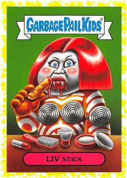 2019 Topps Garbage Pail Kids: Revenge of Oh, the Horror-ible! - Blood Splatter Yellow #20a Liv Stick Front