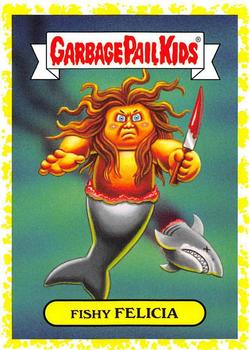 2019 Topps Garbage Pail Kids: Revenge of Oh, the Horror-ible! - Blood Splatter Yellow #4b Fishy Felicia Front