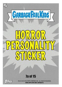 2019 Topps Garbage Pail Kids: Revenge of Oh, the Horror-ible! - Blood Splatter Yellow #7a Zach Early Back