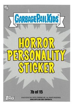2019 Topps Garbage Pail Kids: Revenge of Oh, the Horror-ible! - Blood Splatter Yellow #7b Horace Host Back