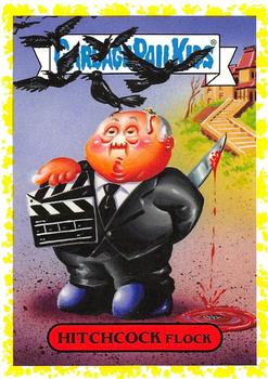 2019 Topps Garbage Pail Kids: Revenge of Oh, the Horror-ible! - Blood Splatter Yellow #9b Hitchcock Flock Front