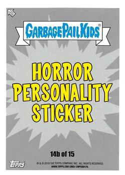 2019 Topps Garbage Pail Kids: Revenge of Oh, the Horror-ible! - Blood Splatter Yellow #14b Special Effects Savini Back