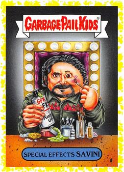 2019 Topps Garbage Pail Kids: Revenge of Oh, the Horror-ible! - Blood Splatter Yellow #14b Special Effects Savini Front