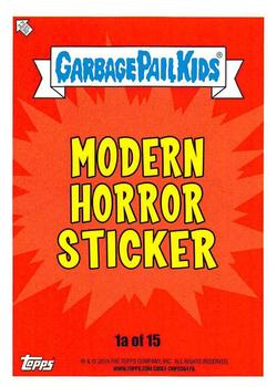 2019 Topps Garbage Pail Kids: Revenge of Oh, the Horror-ible! - Blood Splatter Yellow #1a Allen vs. Predator Back