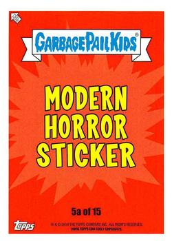 2019 Topps Garbage Pail Kids: Revenge of Oh, the Horror-ible! - Blood Splatter Yellow #5a Sparkling Spaulding Back
