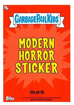 2019 Topps Garbage Pail Kids: Revenge of Oh, the Horror-ible! - Blood Splatter Yellow #12a Nina Nun Back