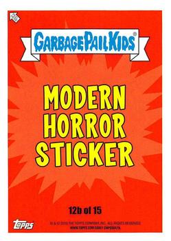 2019 Topps Garbage Pail Kids: Revenge of Oh, the Horror-ible! - Blood Splatter Yellow #12b Bad Habit Hannah Back