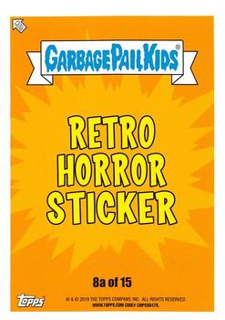 2019 Topps Garbage Pail Kids: Revenge of Oh, the Horror-ible! - Blood Splatter Yellow #8a Martha Moth Back