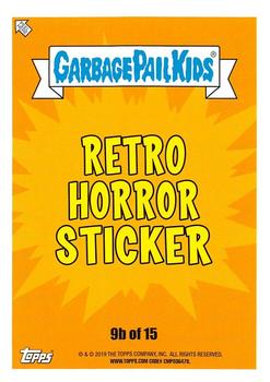 2019 Topps Garbage Pail Kids: Revenge of Oh, the Horror-ible! - Blood Splatter Yellow #9b Say Cheese Carl Back