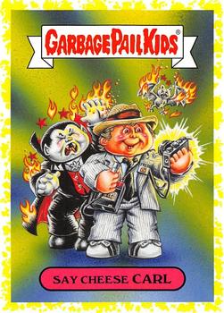 2019 Topps Garbage Pail Kids: Revenge of Oh, the Horror-ible! - Blood Splatter Yellow #9b Say Cheese Carl Front