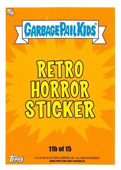 2019 Topps Garbage Pail Kids: Revenge of Oh, the Horror-ible! - Blood Splatter Yellow #11b Evil Ira Back