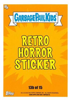 2019 Topps Garbage Pail Kids: Revenge of Oh, the Horror-ible! - Blood Splatter Yellow #13b Crooked Kurt Back