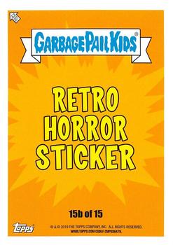 2019 Topps Garbage Pail Kids: Revenge of Oh, the Horror-ible! - Blood Splatter Yellow #15b Staring Contessa Back
