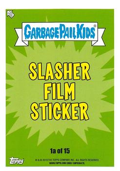 2019 Topps Garbage Pail Kids: Revenge of Oh, the Horror-ible! - Blood Splatter Yellow #1a Psycho Patrick Back