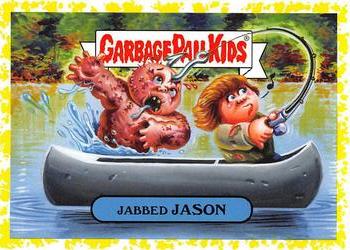 2019 Topps Garbage Pail Kids: Revenge of Oh, the Horror-ible! - Blood Splatter Yellow #6a Jabbed Jason Front