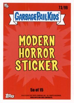 2019 Topps Garbage Pail Kids: Revenge of Oh, the Horror-ible! - Blood Splatter Blue #5a Sparkling Spaulding Back