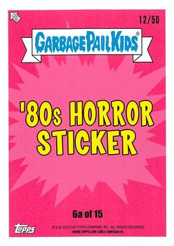 2019 Topps Garbage Pail Kids: Revenge of Oh, the Horror-ible! - Blood Splatter Gold #6a Branded Brewster Back
