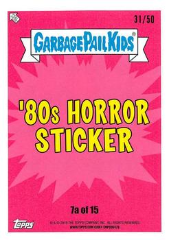 2019 Topps Garbage Pail Kids: Revenge of Oh, the Horror-ible! - Blood Splatter Gold #7a Halloween Tre Back