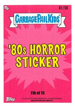 2019 Topps Garbage Pail Kids: Revenge of Oh, the Horror-ible! - Blood Splatter Gold #11b Rawhead Ted Back