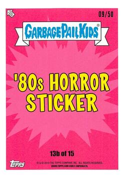 2019 Topps Garbage Pail Kids: Revenge of Oh, the Horror-ible! - Blood Splatter Gold #13b Zom-Brie Back