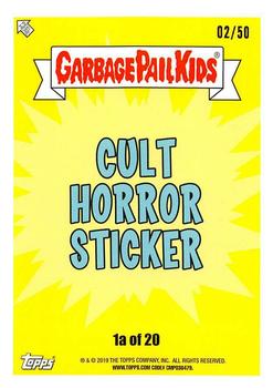 2019 Topps Garbage Pail Kids: Revenge of Oh, the Horror-ible! - Blood Splatter Gold #1a Electric Alice Back