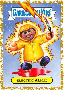 2019 Topps Garbage Pail Kids: Revenge of Oh, the Horror-ible! - Blood Splatter Gold #1a Electric Alice Front