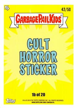 2019 Topps Garbage Pail Kids: Revenge of Oh, the Horror-ible! - Blood Splatter Gold #1b Raina Coat Back
