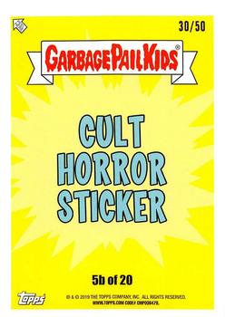 2019 Topps Garbage Pail Kids: Revenge of Oh, the Horror-ible! - Blood Splatter Gold #5b Furball Phil Back
